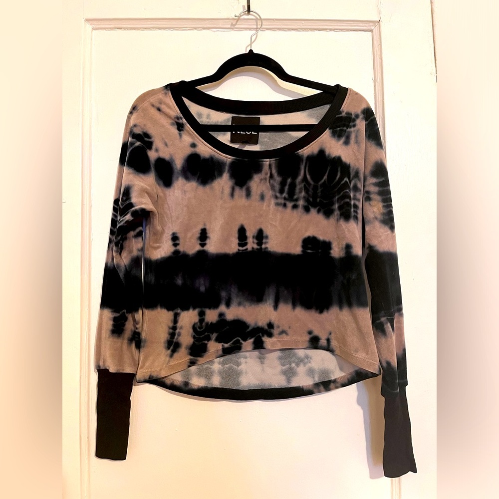 Neue Sweatshirt Size XS Velvet Indigo Tie Dye Boho High Low Top